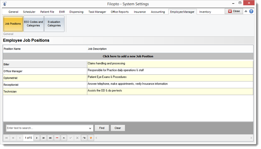 EmployeeJobPositionsetting