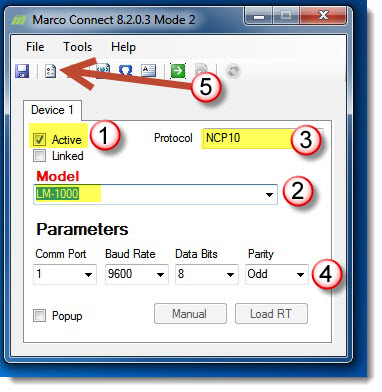 Marco Connect Main Screen