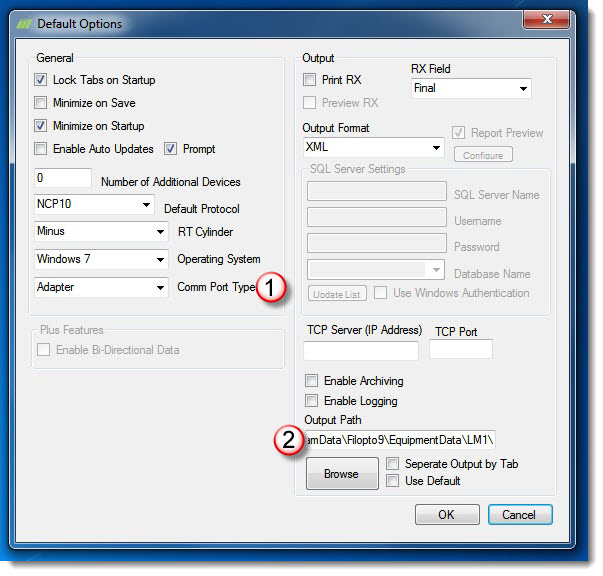 Marco Connect Options Screen