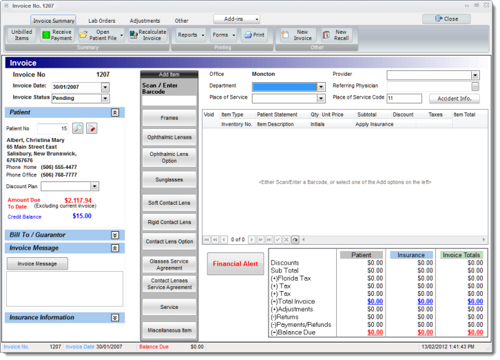 Invoicescreen