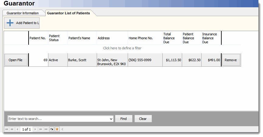 Patientguarnatorlist