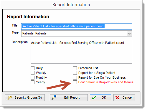 reportrestriction